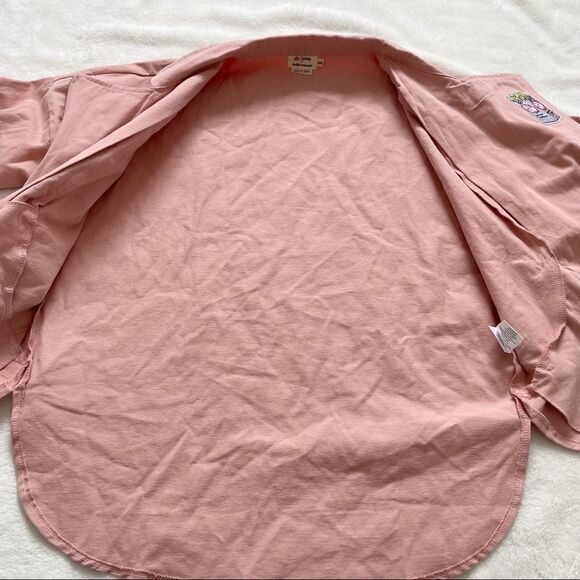 Lili Sidonio x Molly Bracken Pink Oversize Denim Asymmetrical Zip Jacket - Picture 10 of 13